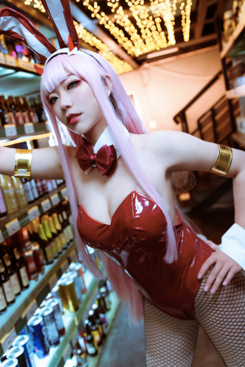 Read more about the article 机智的哔啵 Cosplay Zero Two Bunnygirl